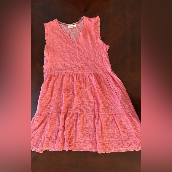 "Nurture by Westbound Coral Textured Sleeveless Dress size 1X - Picture 4 of 10